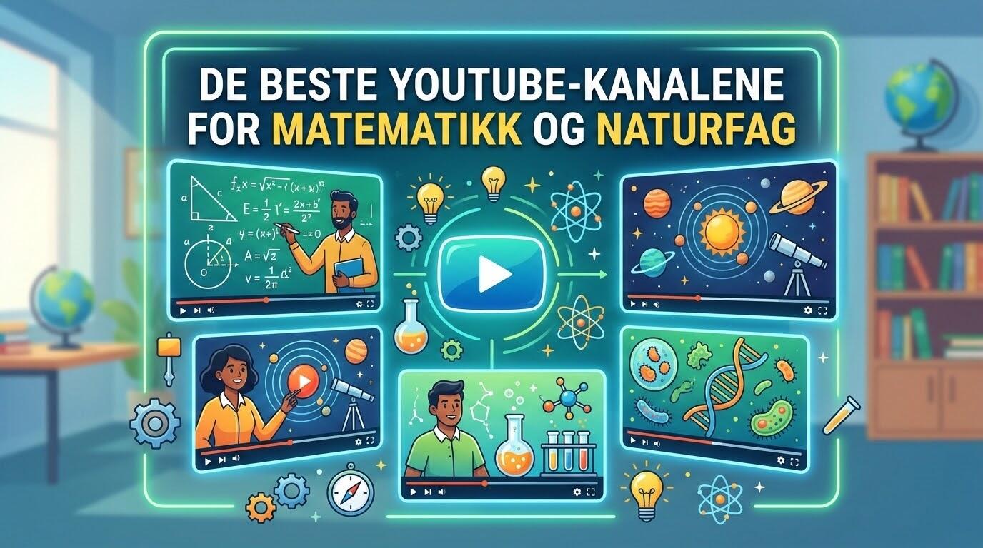 De beste YouTube-kanalene for matematikk og naturfag